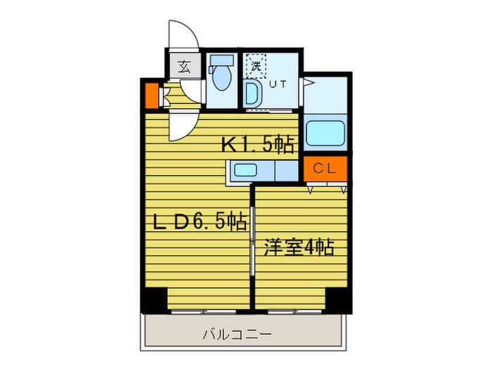 ラ・ヴィスタ北17条(1LDK/5階)の間取り写真
