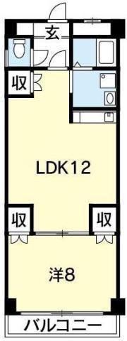 グランディール(1LDK/2階)の間取り写真