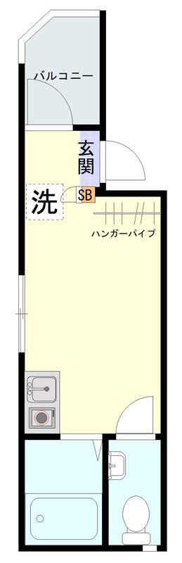 LA PROVENCE DU KAMATA(ワンルーム/2階)の間取り写真