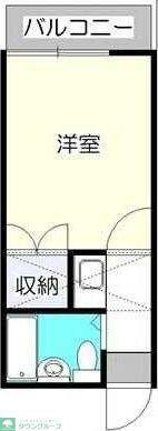 サザンテラス(1K/1階)の間取り写真