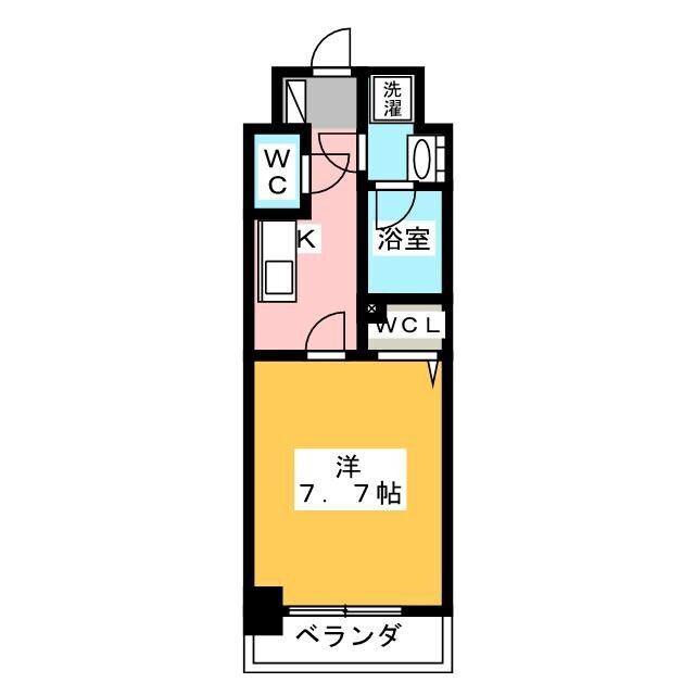 オーキッドレジデンス森下(1K/6階)の間取り写真