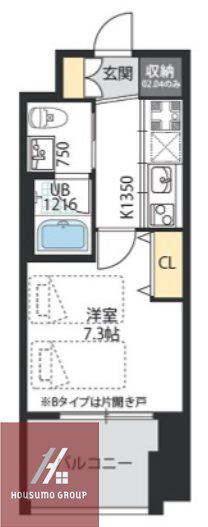INNOCENT DOYAMA(1K/9階)の間取り写真