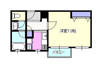 アニーモ湘南(1K/2階)の間取り写真
