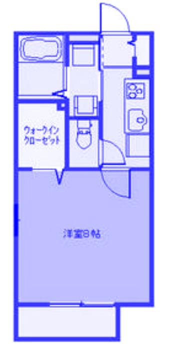 シエル・メゾン(1K/2階)の間取り写真