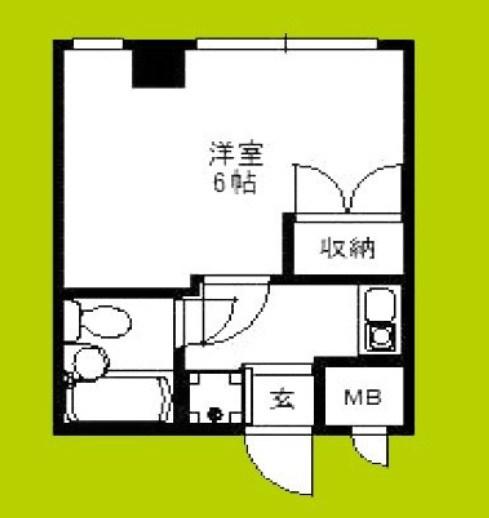 小松ビル(1K/4階)の間取り写真