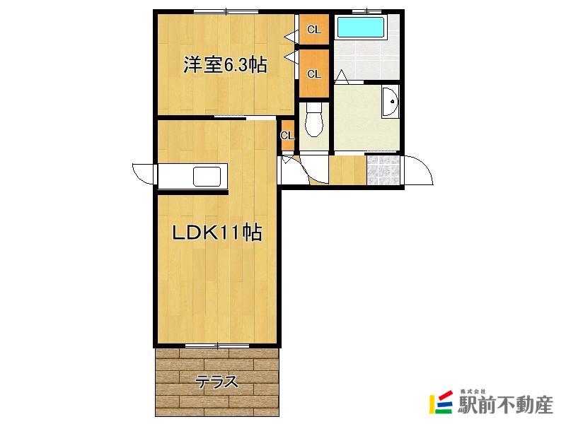 コンフォールハイムA棟(1LDK/2階)の間取り写真