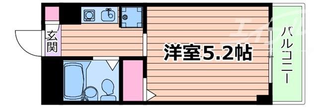 オーティーハイツ上新庄(1K/2階)の間取り写真