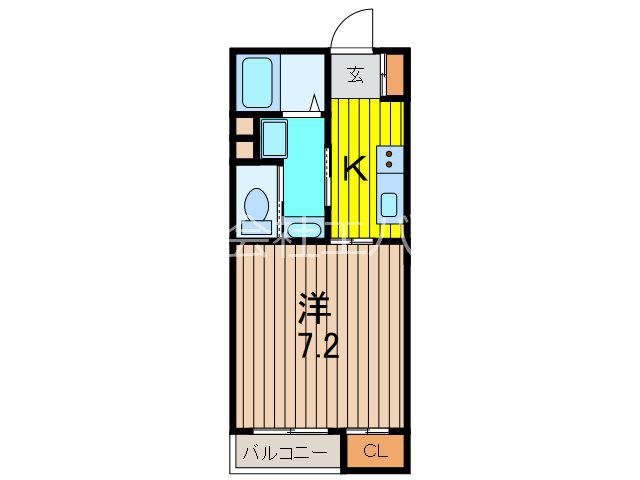 グランアレグリア西川口(1K/5階)の間取り写真