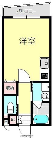 IRISSPIRA.BRIGHT武之橋アイル(ワンルーム/4階)の間取り写真