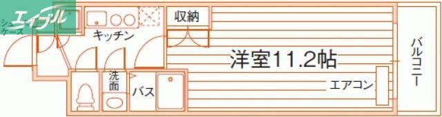 アレグリア カーサ(1K/2階)の間取り写真