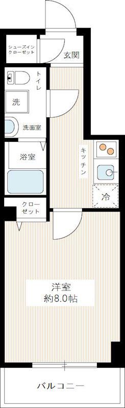 HYS DURANTE(1K/7階)の間取り写真