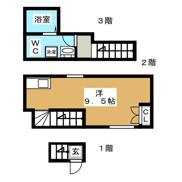 カルチェラタン戸越(ワンルーム/1階)の間取り写真