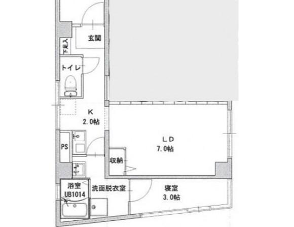 M TERRACE住吉(1LDK/4階)の間取り写真