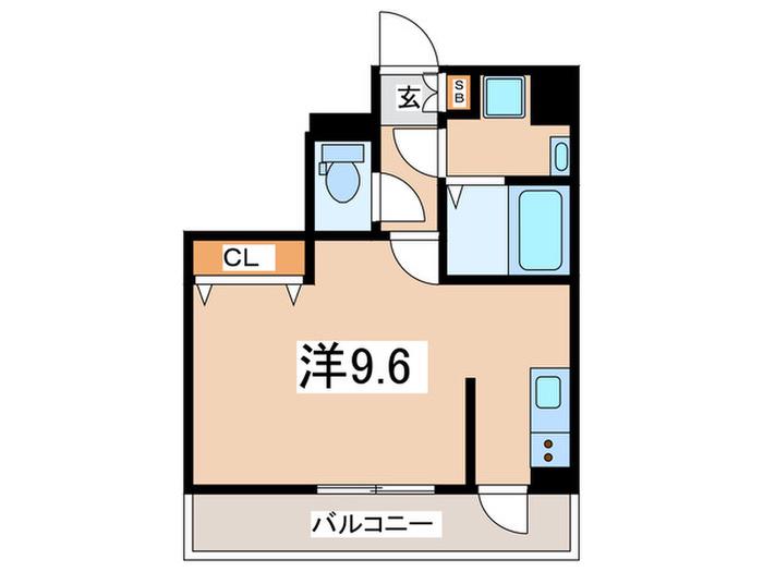 リバービュー横浜(ワンルーム/1階)の間取り写真