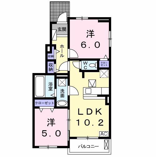 レガーロ(2LDK/1階)の間取り写真