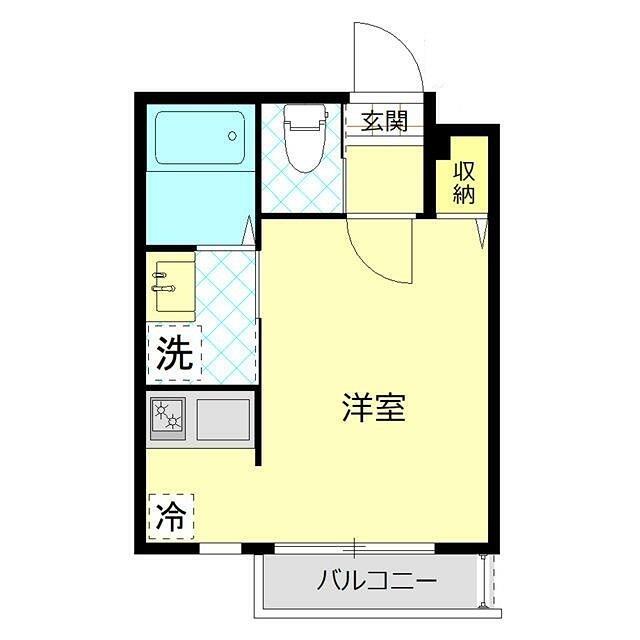 REMASA大井町(ワンルーム/1階)の間取り写真