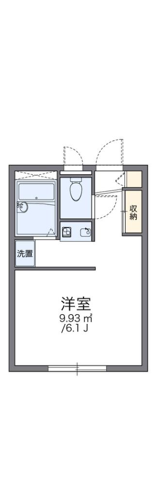 レオパレス真II(1K/1階)の間取り写真