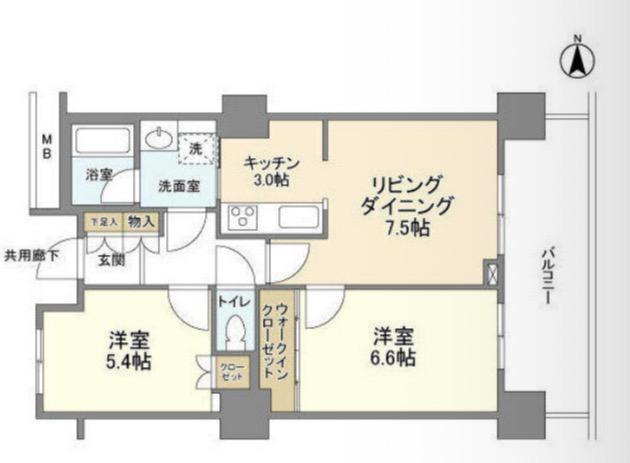 豊洲シエルタワー(1LDK/15階)の間取り写真