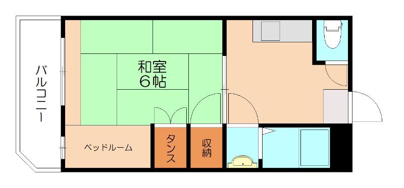 エスポアール宇美(1K/3階)の間取り写真