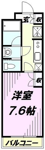 エーデルワイス(1K/3階)の間取り写真