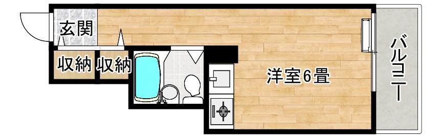 AKR3(ワンルーム/12階)の間取り写真