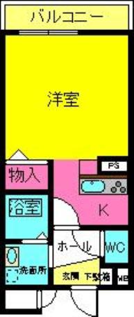 サンモールMR(1K/3階)の間取り写真