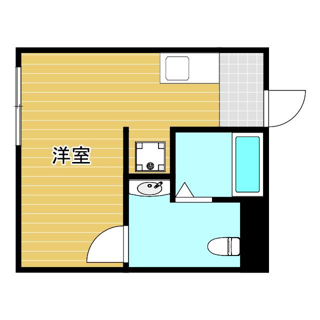 GRID(ワンルーム/B1階)の間取り写真