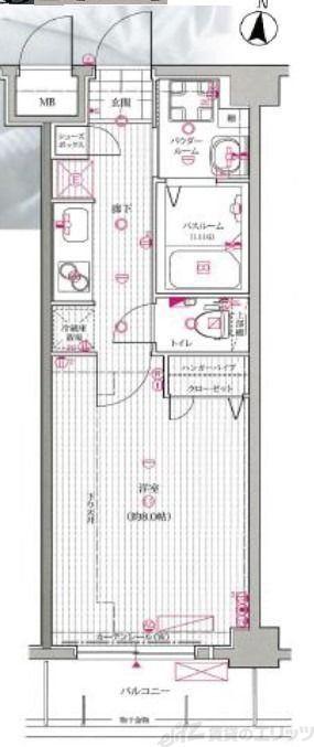 エスティライフ新大阪第2(1K/1階)の間取り写真