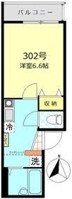 エムキューブ北綾瀬(1K/3階)の間取り写真
