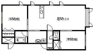 なでしこマンション(2LDK/2階)の間取り写真