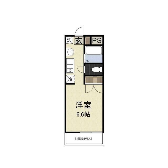 プリズム7番館(ワンルーム/1階)の間取り写真