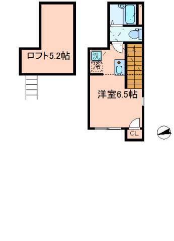 クリスタルコンフォート(ワンルーム/2階)の間取り写真