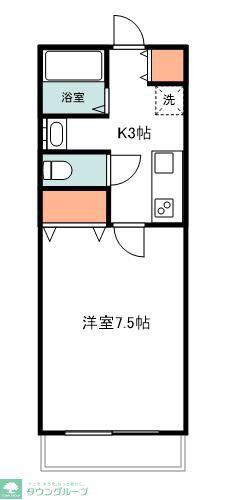 IS学芸大学(1K/1階)の間取り写真