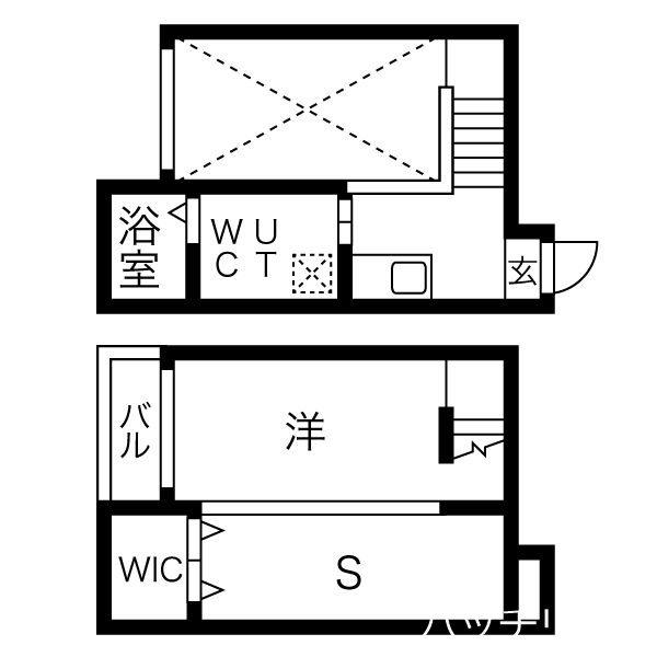 アルコイリス(1K/1階)の間取り写真