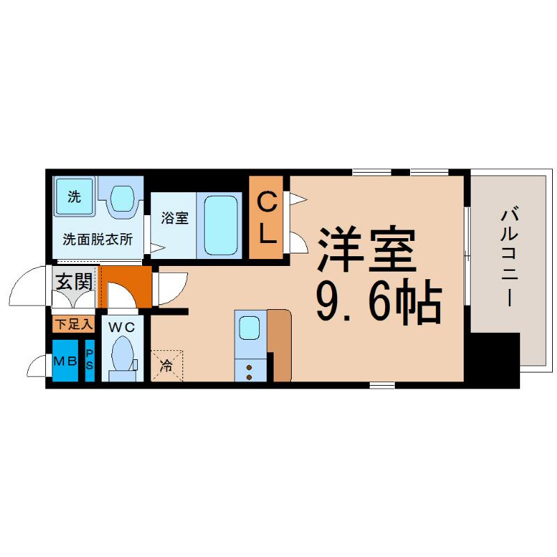 プレサンス久屋大通公園エアリー(ワンルーム/6階)の間取り写真