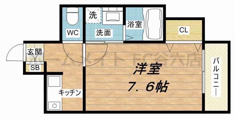 マインズ・コム南森町(1K/10階)の間取り写真