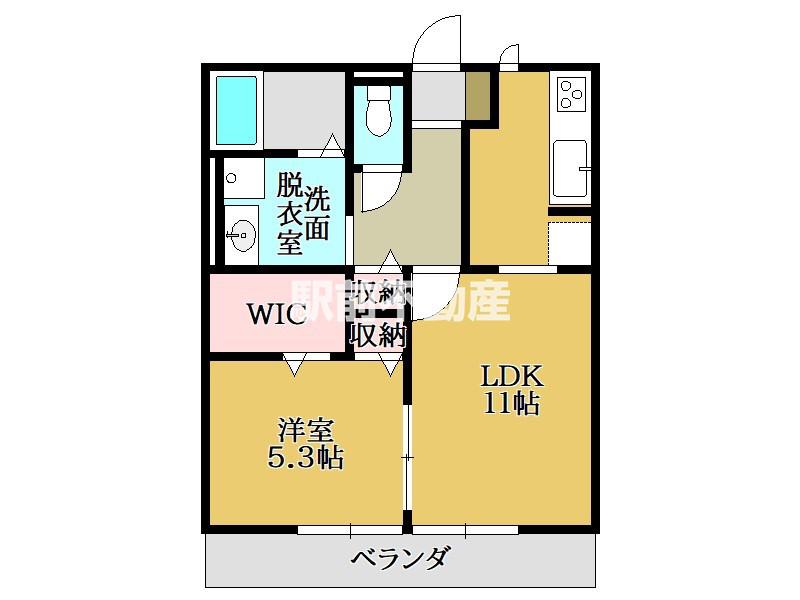 ブロード・ビーン(1LDK/2階)の間取り写真