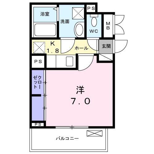 メゾンルミネ 中町(1K/3階)の間取り写真