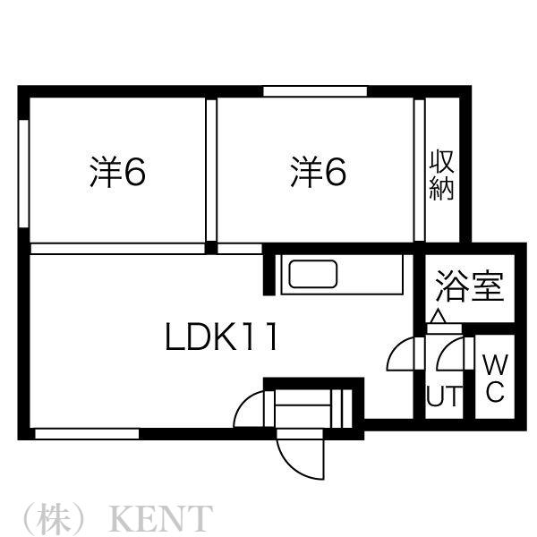 シェーンブルン八軒B(2LDK/3階)の間取り写真