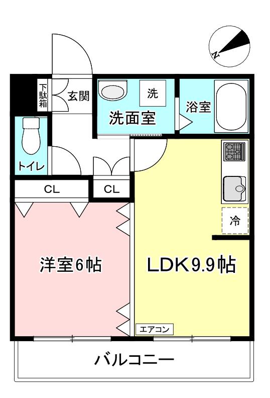 SALIDA仲町台/サリーダ仲町台(1LDK/2階)の間取り写真