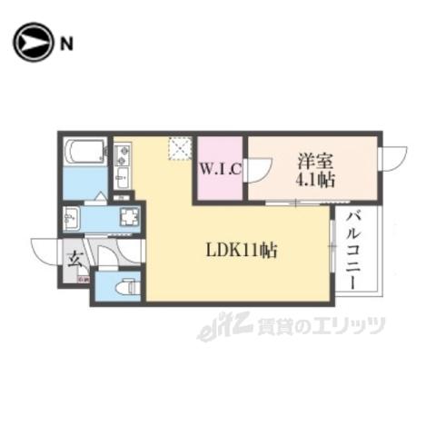 ジーメゾン向島クオリエ(1LDK/2階)の間取り写真