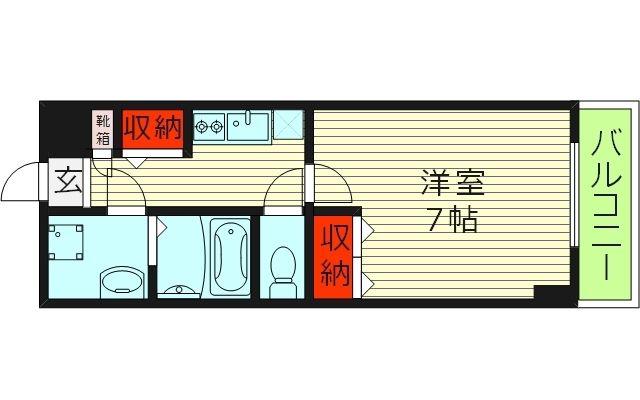 マッシーモ鶴見(1K/3階)の間取り写真
