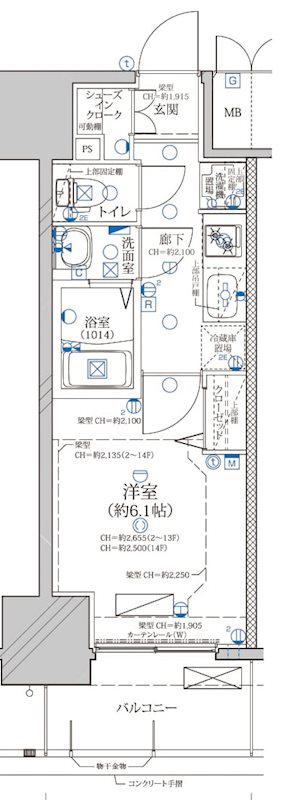 ディアレイシャス浅間町III(1K/9階)の間取り写真