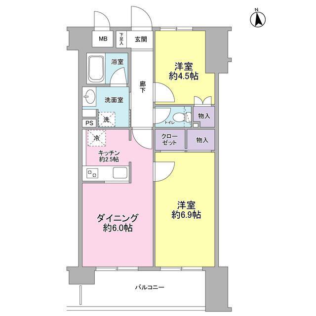 コンフォリア赤羽岩淵(1SDK/1階)の間取り写真