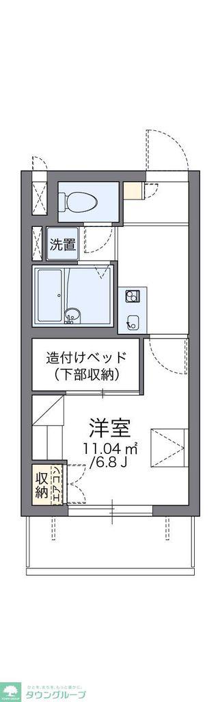 レオパレスルフナ(1K/2階)の間取り写真