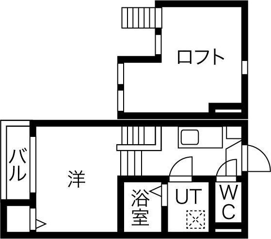 ドエル神野(1K/1階)の間取り写真