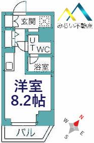 スパシエウインド横浜(ワンルーム/7階)の間取り写真