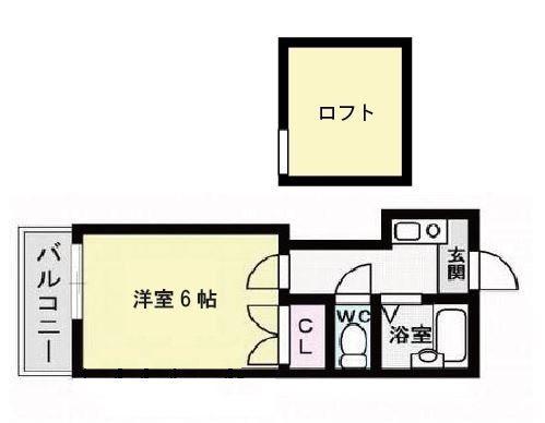 パークハイツ輝国(1K/1階)の間取り写真