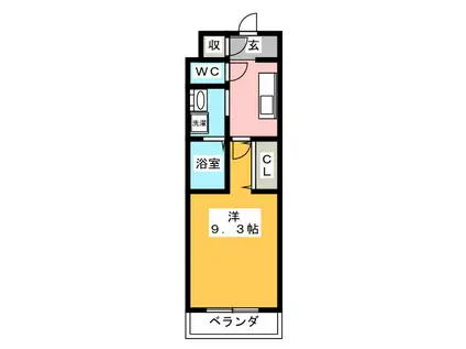 リビエール・N 壱番館(1K/2階)の間取り写真