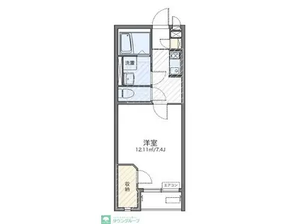 レオネクストフレールI(1K/1階)の間取り写真